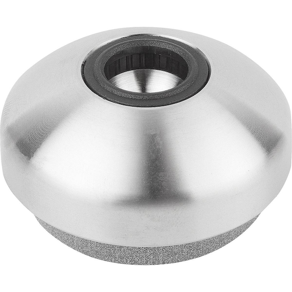 Plate For Swivel Feet Stainless Steel, With Vibration Absorption, D=40